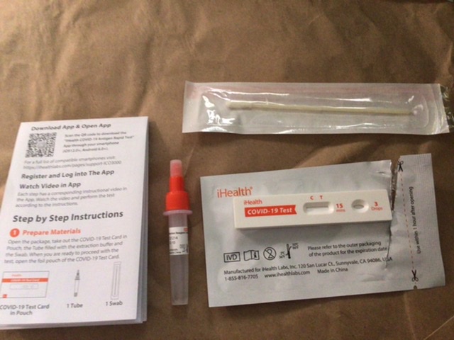 iHealth COVID-19 Antigen Rapid Test the complete kit
