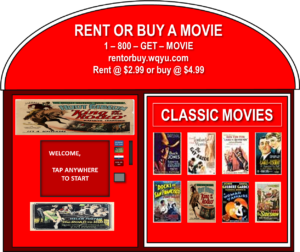 Rent or buy from a look alike Redbox kiosk